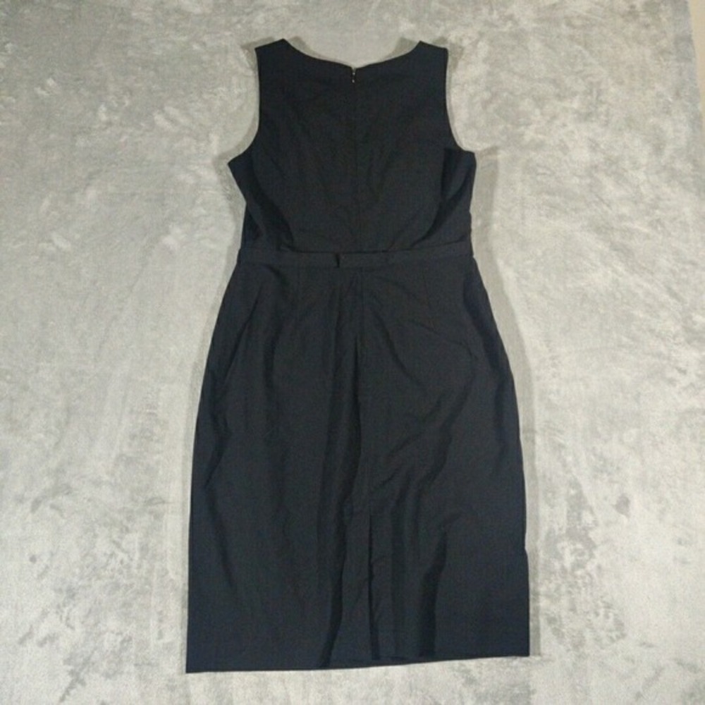 Tahari Dress‎ Womens 8 Black Sleeveless Scoop Neck Zip Closure Work wear - Picture 3 of 8